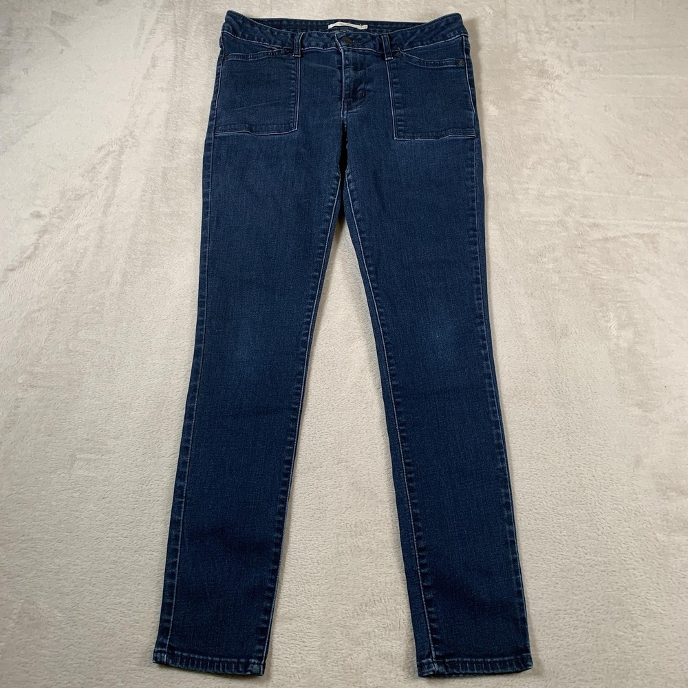 Levis 711 Skinny Jeans Womens 29‎ Blue Dark Wash Stretch High Rise Denim Pants